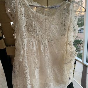 White lace top